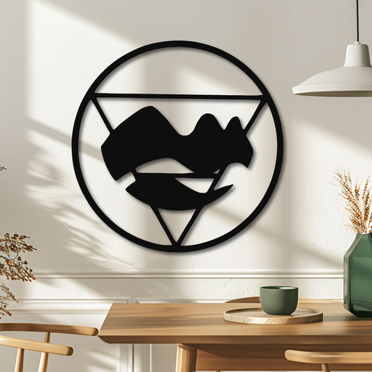 Earth Element Metal Wall Sign