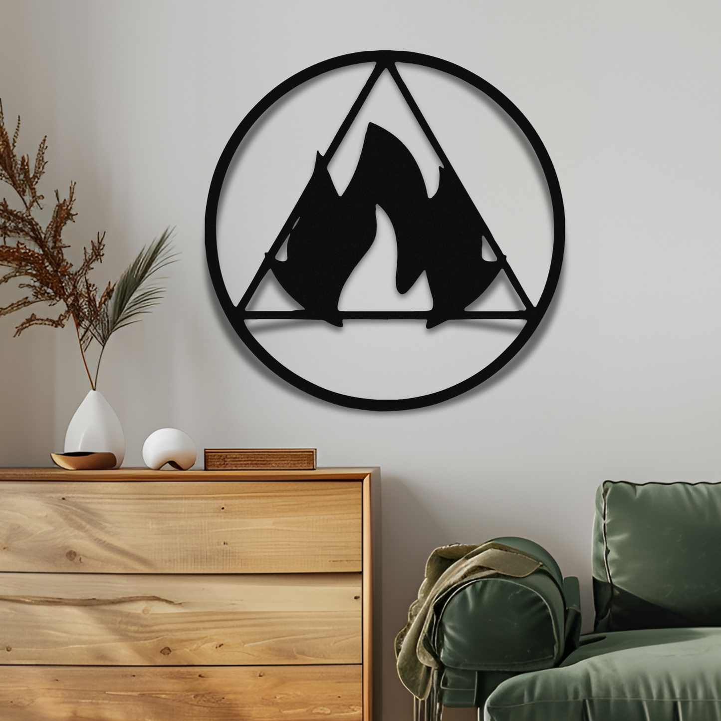 Fire Element Metal Wall Sign