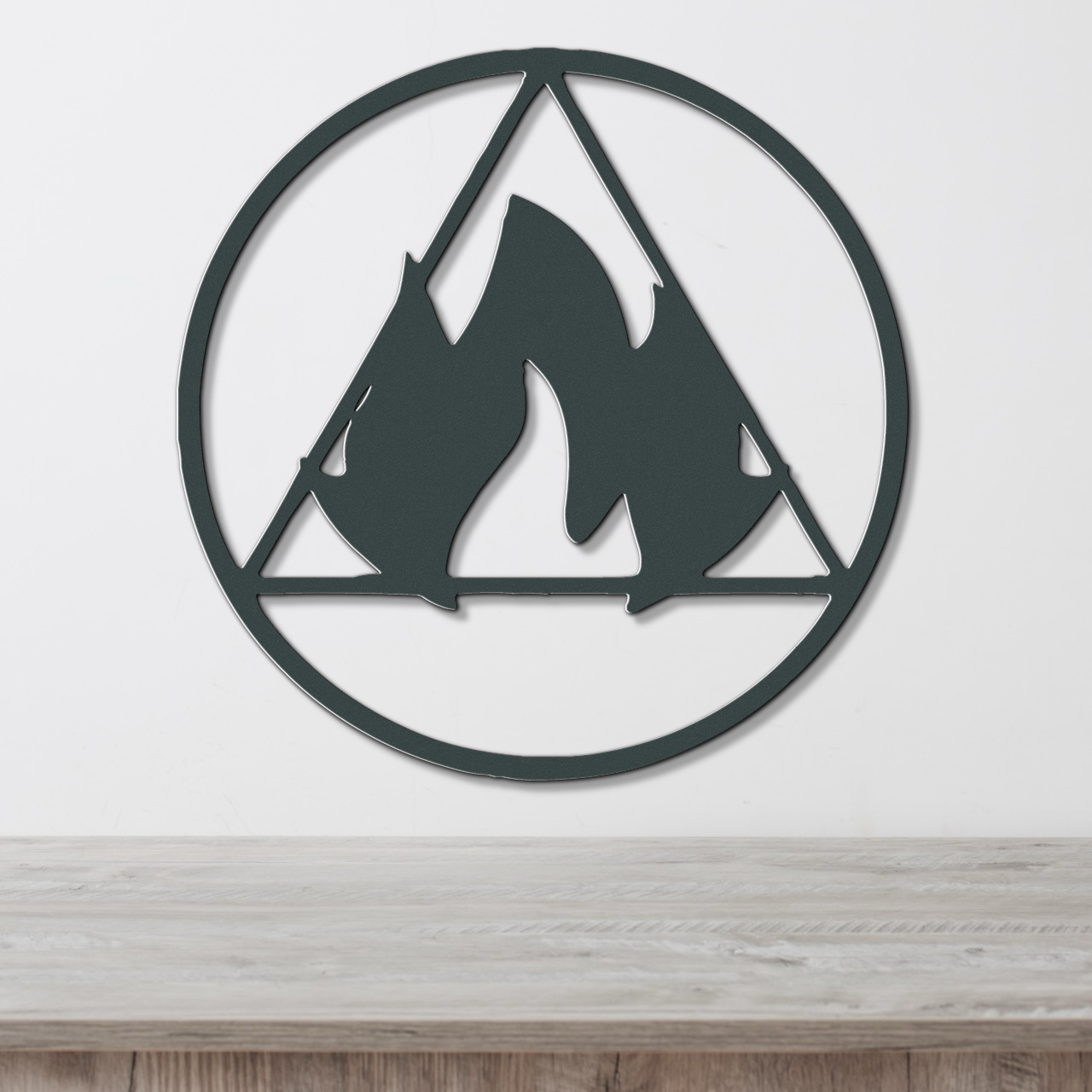 Fire Element Metal Wall Sign