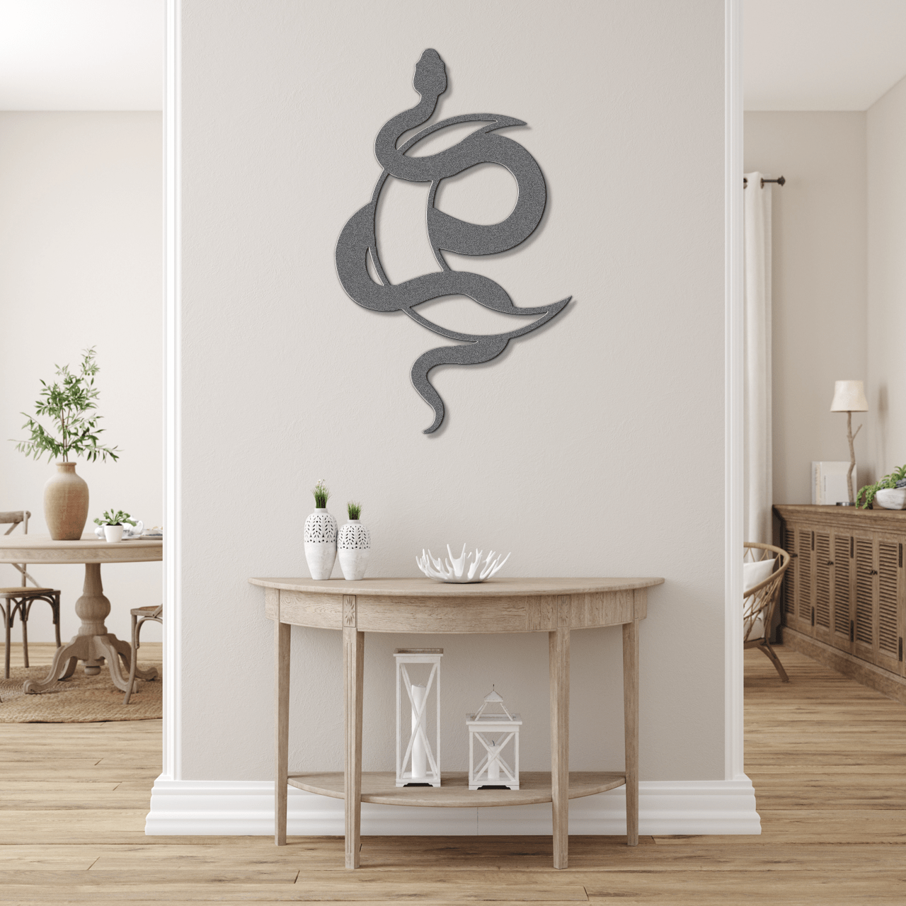 Lunar Snake Metal Sign