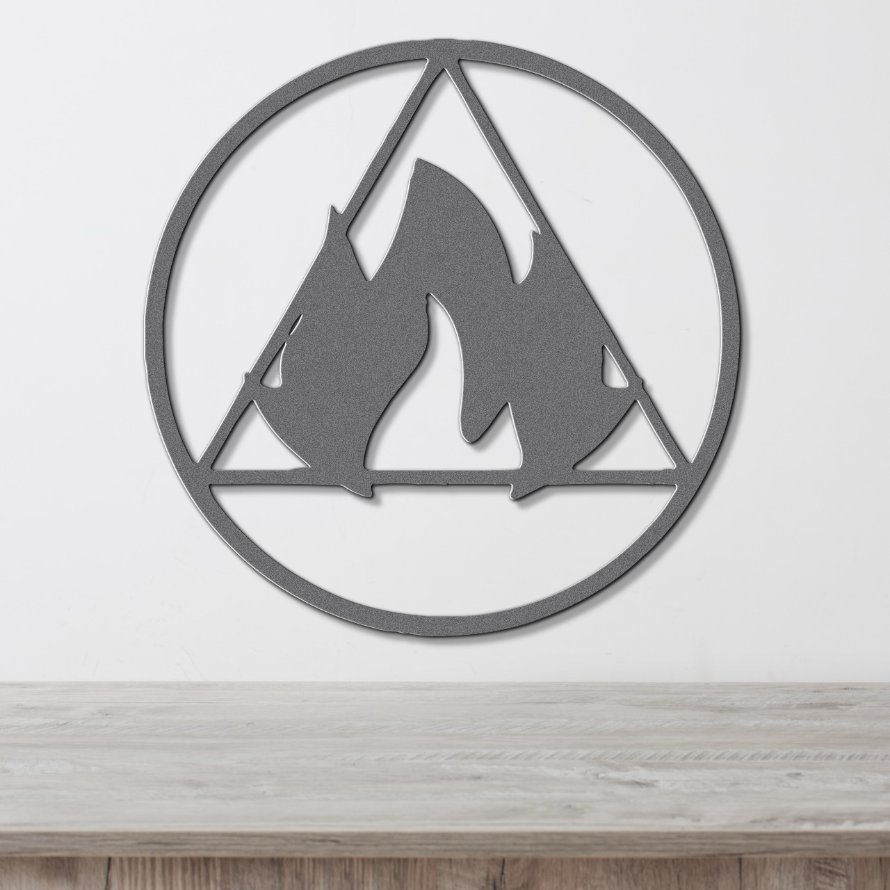 Fire Element Metal Wall Sign