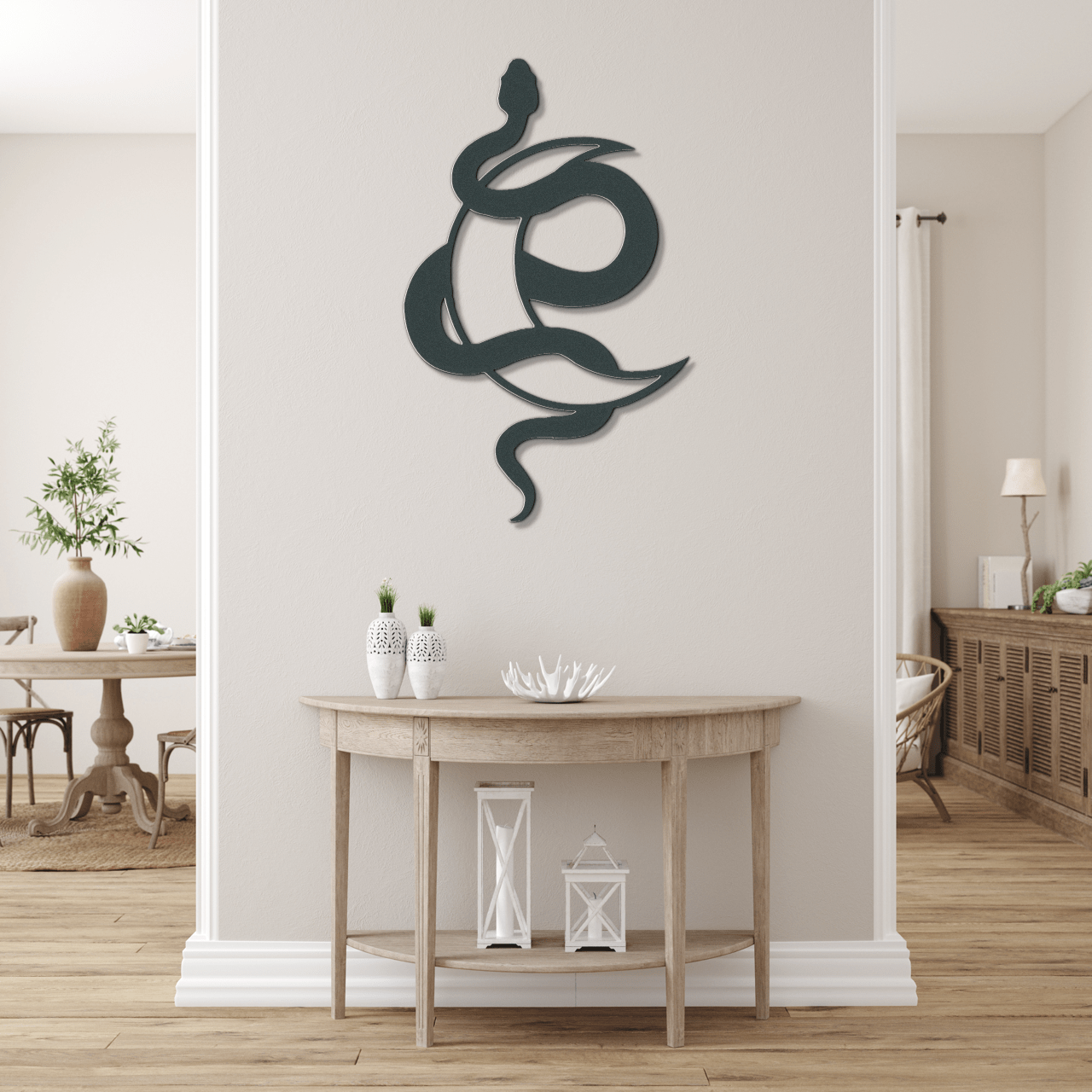 Lunar Snake Metal Sign